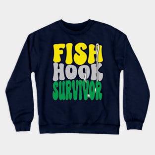 Fish Hook Survivor (retro) Crewneck Sweatshirt